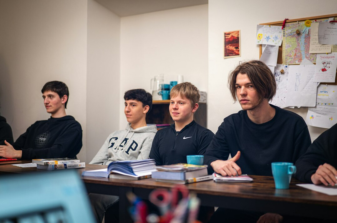 group of students in classroom