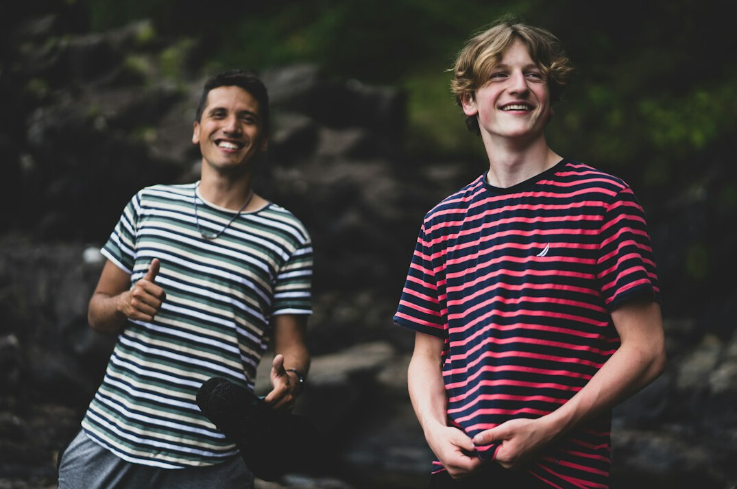 Portrait of a smiling young man outdoors